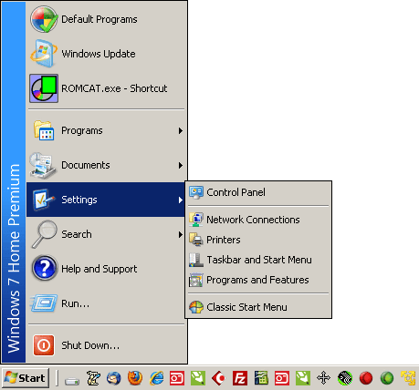 A custom toolbar instead of quick launch