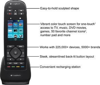 Logitech Harmony Touch Remote With Color Touchscreen