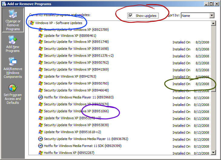 Removing Windows Update KB2753842 on Windows XP