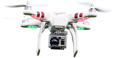 Quadcopter Drone Flies With GoPro