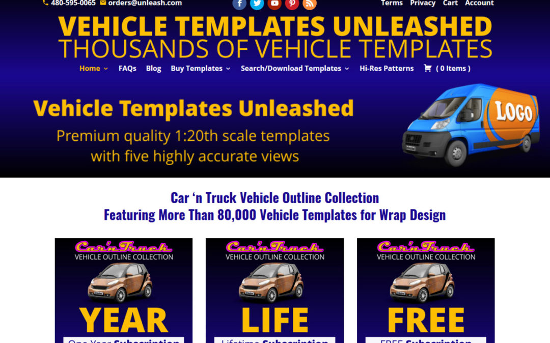 Vehicle Templates Unleashed Provides New Site For Wraps, Rhinestones, Signs and More