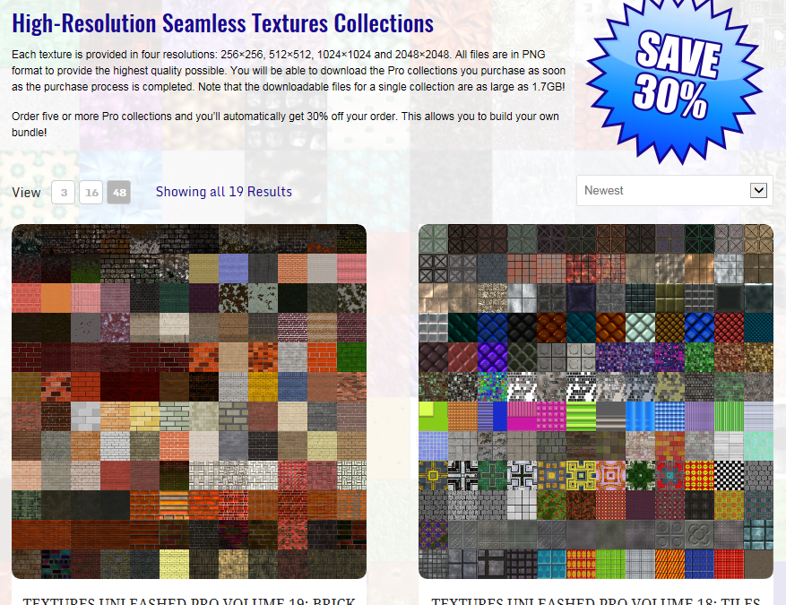 Textures Unleashed Lite and Pro Collections Now Downloadable
