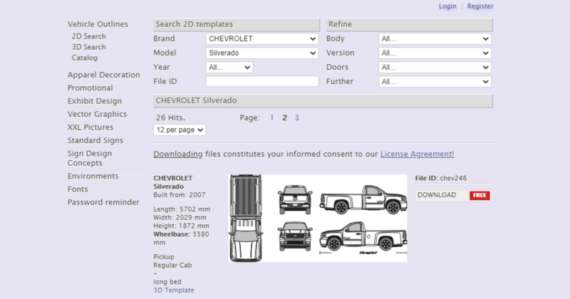 Free Vehicle Template Search