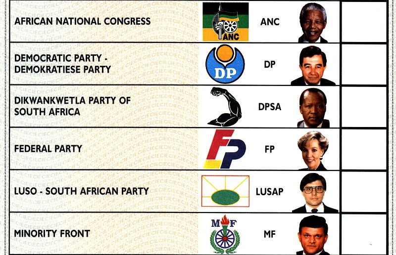 Authentic Nelson Mandela Ballot from 1994 South Africa election