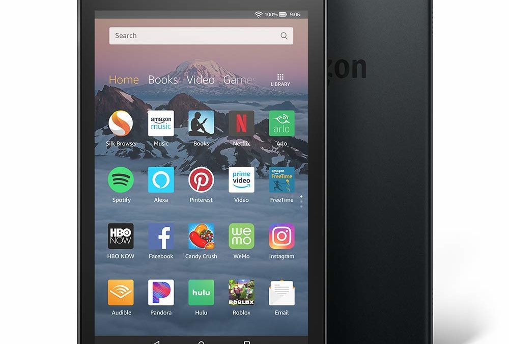 Eight Inch Amazon Fire Tablet With Alexa