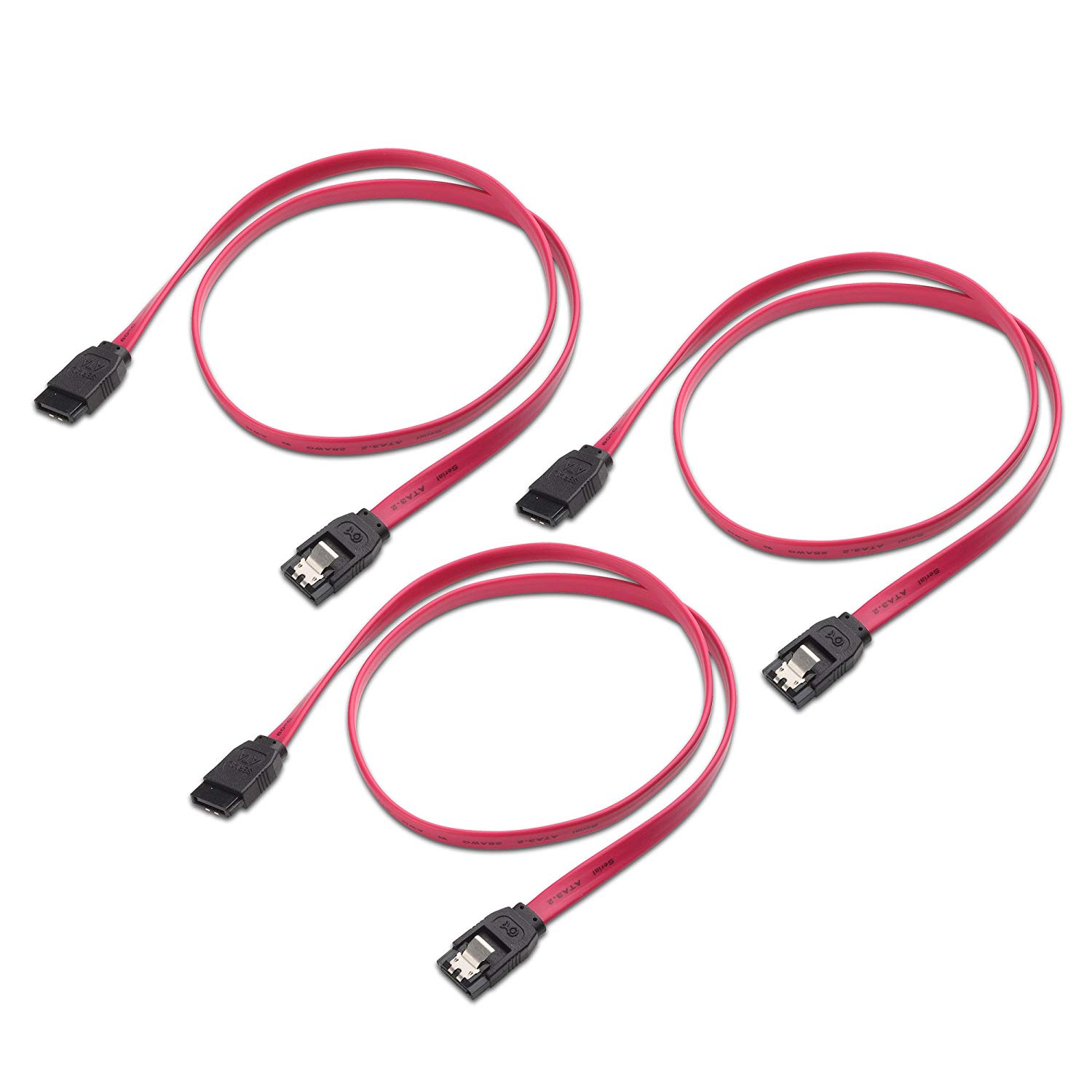 Cable Matters 3-Pack Straight SATA III 6.0 Gbps SATA Cable