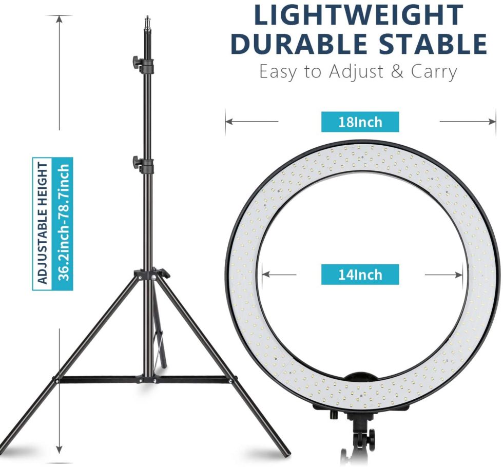 Neewer LED Ring Light And Stand - Graphics Unleashed