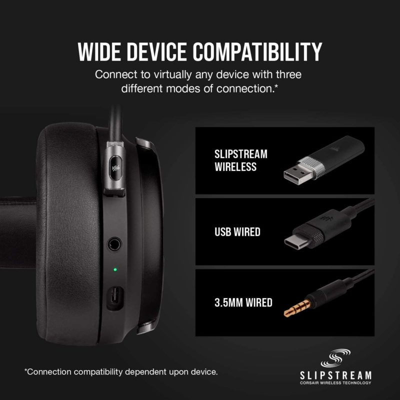 Corsair Virtuoso RGB Wireless Gaming Headset - High-Fidelity 7.1 Surround Sound