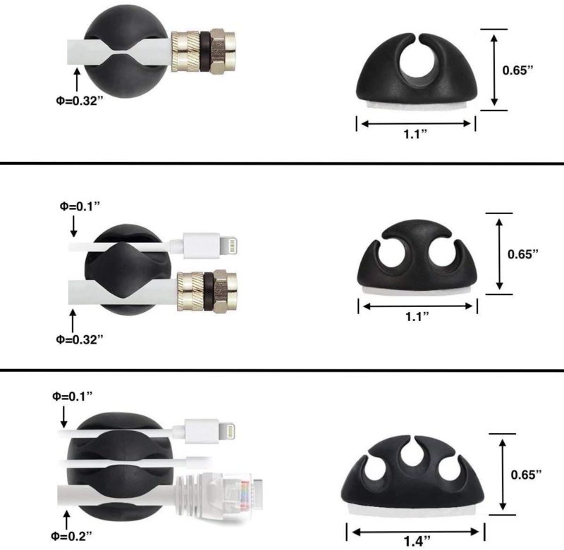 OHill Cable Clips Sizes