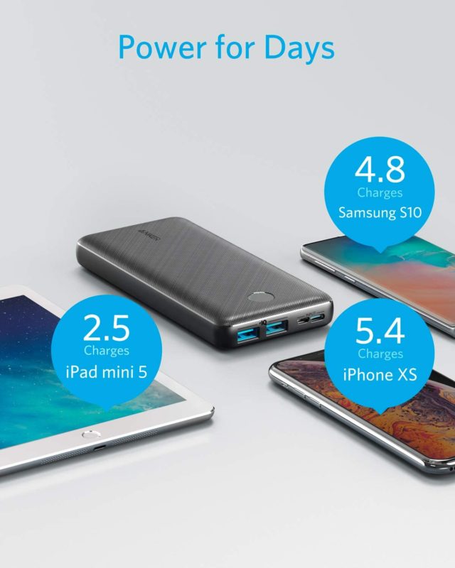 Anker Portable Charger, PowerCore Essential 20000mAh Power Bank