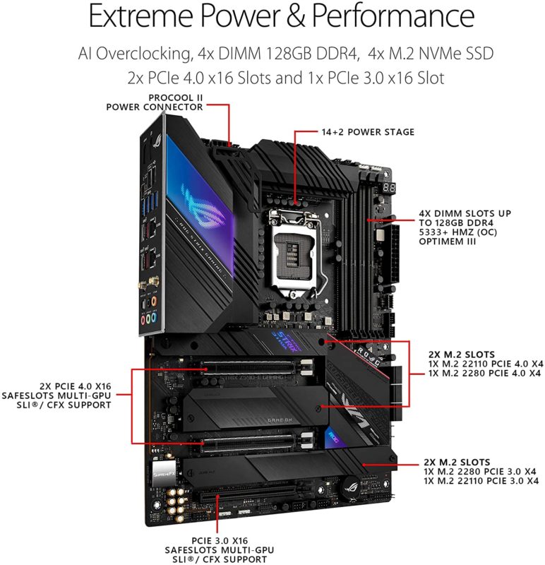 ROG Strix Z590-E Gaming WiFi 6E LGA 1200(Intel 11th/10th Gen) ATX Gaming Motherboard