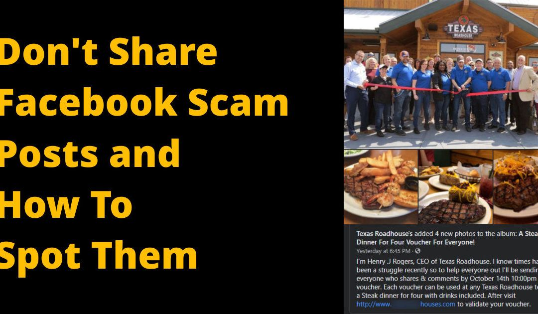 Don’t Share Facebook Scam Posts and How To Spot Them