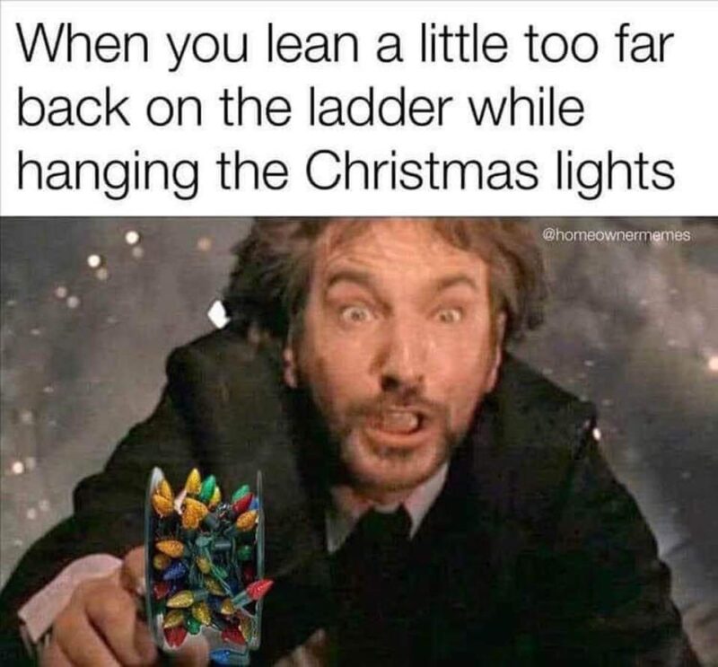 Leaning Ladder Christmas Lights