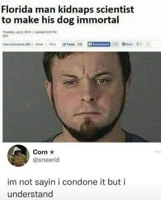 Florida Man Immortal Dog
