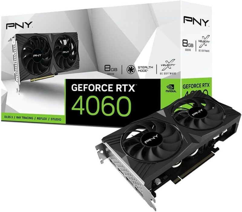 PNY GeForce RTX™ 4060 8GB Verto™ Dual Fan Graphics Card